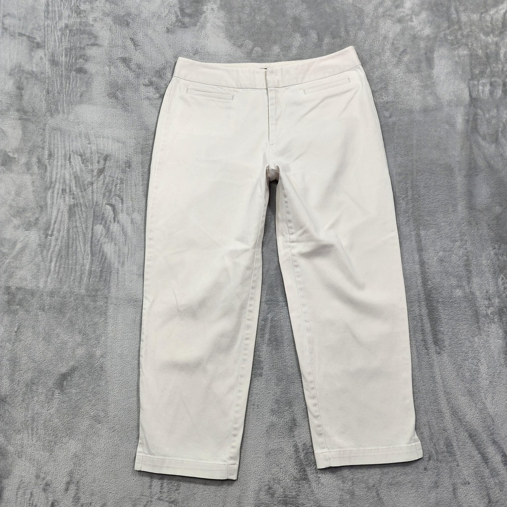 Vintage Dockers Pants Womens 8 Beige Khaki Capri‎ Crop Stretch Office Casual